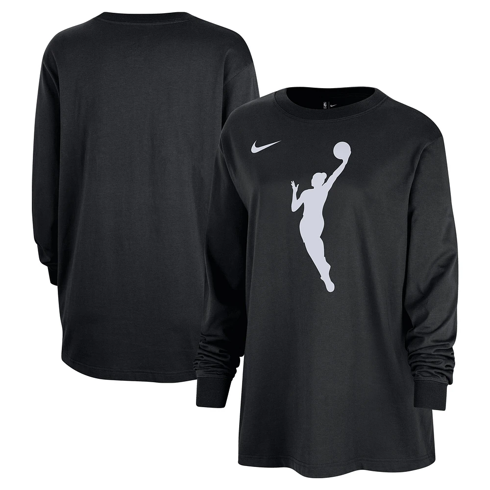 T-shirt oversize à manches longues et logo Jumpwoman Nike WNBA noir pour femme