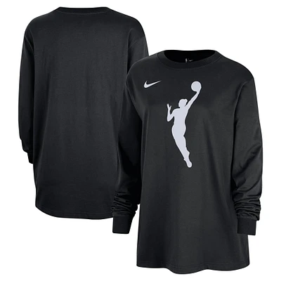 T-shirt oversize à manches longues et logo Jumpwoman Nike WNBA noir pour femme