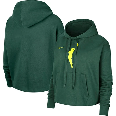 Women's Nike Hunter Green WNBA Logowoman Team 13 Cropped Pullover Hoodie