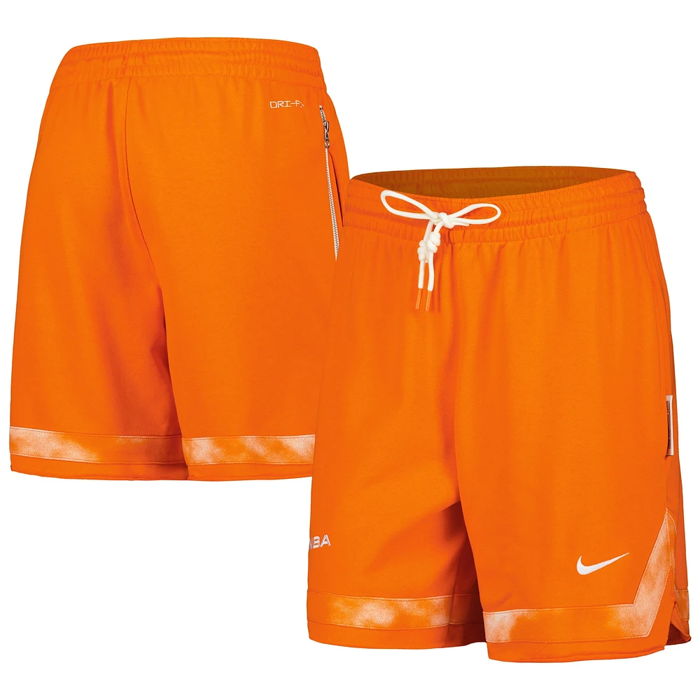 Women's Nike Orange WNBA Jumpwoman Cloud Print Performance Shorts