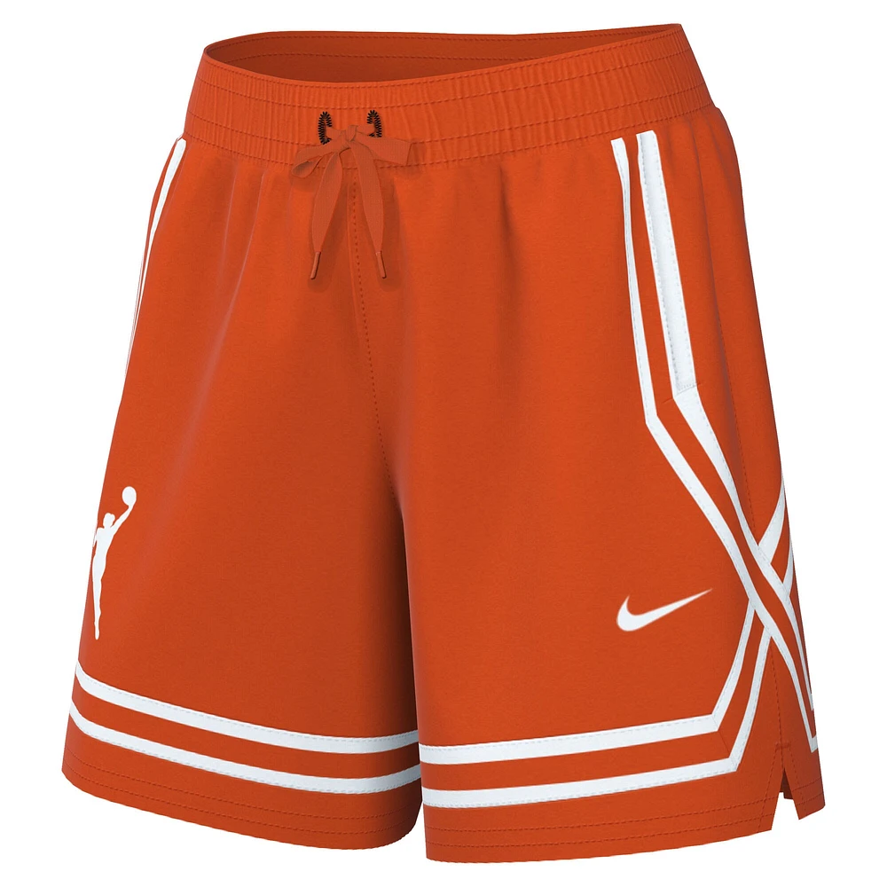 Women's Nike Orange WNBA Logowoman Team 13 Crossover Performance Shorts
