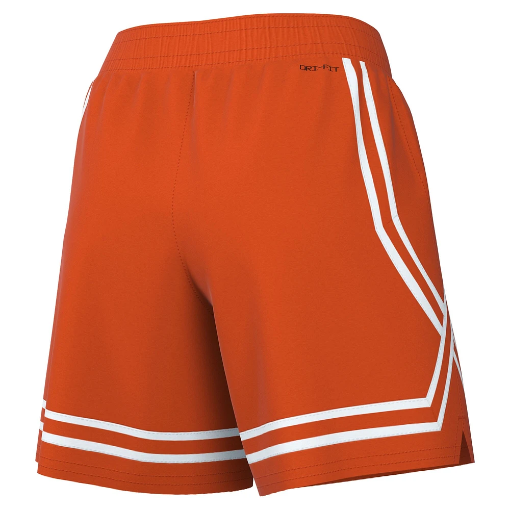 Women's Nike Orange WNBA Logowoman Team 13 Crossover Performance Shorts