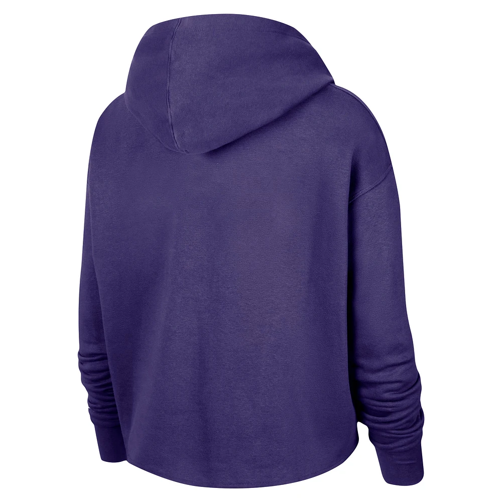 Sweat à capuche court Nike WNBA Logowoman Team 13 pour femme violet