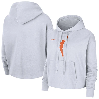 Sweat à capuche court Nike WNBA Logowoman Team 13 pour femme, blanc