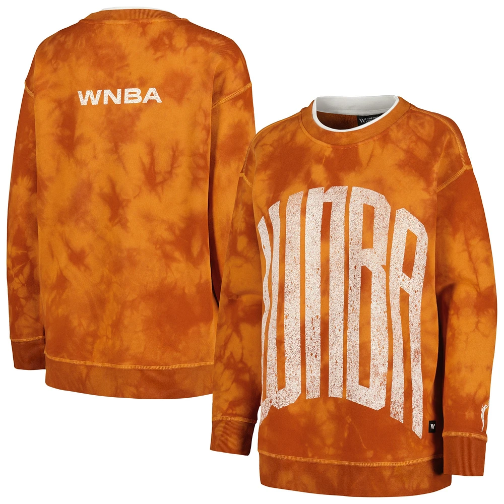 Women's The Wild Collective Orange WNBA Overdye Pullover Sweatshirt