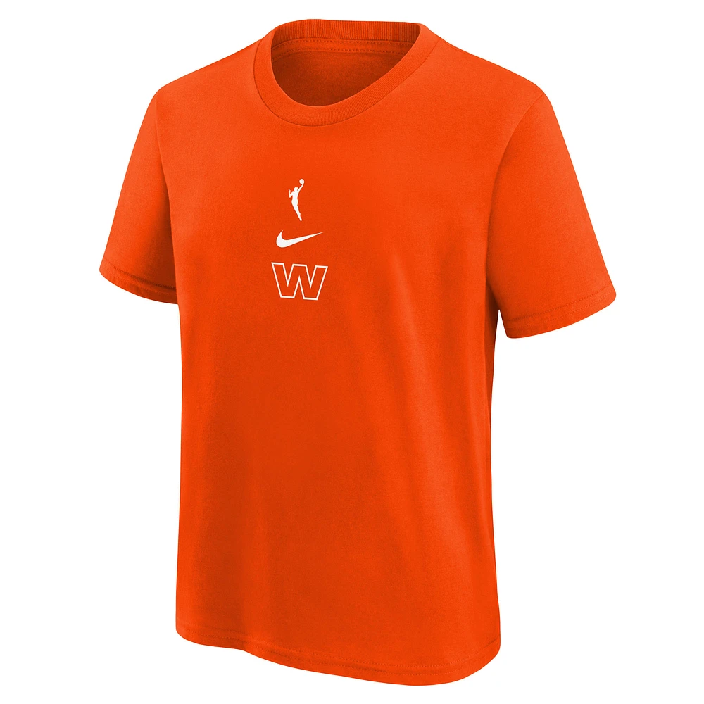 Youth Nike  Brilliant Orange WNBA Essential Logo T-Shirt