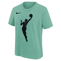 T-shirt Nike vert avec logo WNBA pour jeunes
