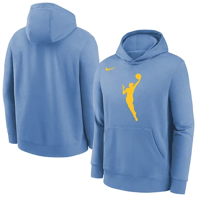 Youth Nike Light Blue WNBA Logo Essential Team Pullover Hoodie