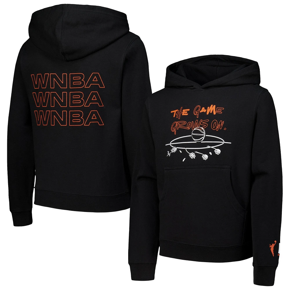 Youth round21 Black WNBA Go Team Pullover Hoodie