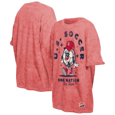 T-shirt oversize rétro rouge USWNT 5th & Ocean by New Era pour femme