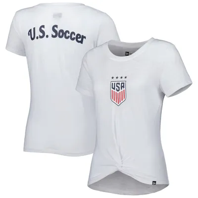 USWNT 5th & Ocean by New Era Women's Front Twist T-Shirt - White