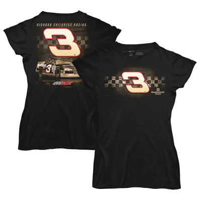 Richard Childress Racing Checkered Flag Women's Goodwrench T-Shirt - Black