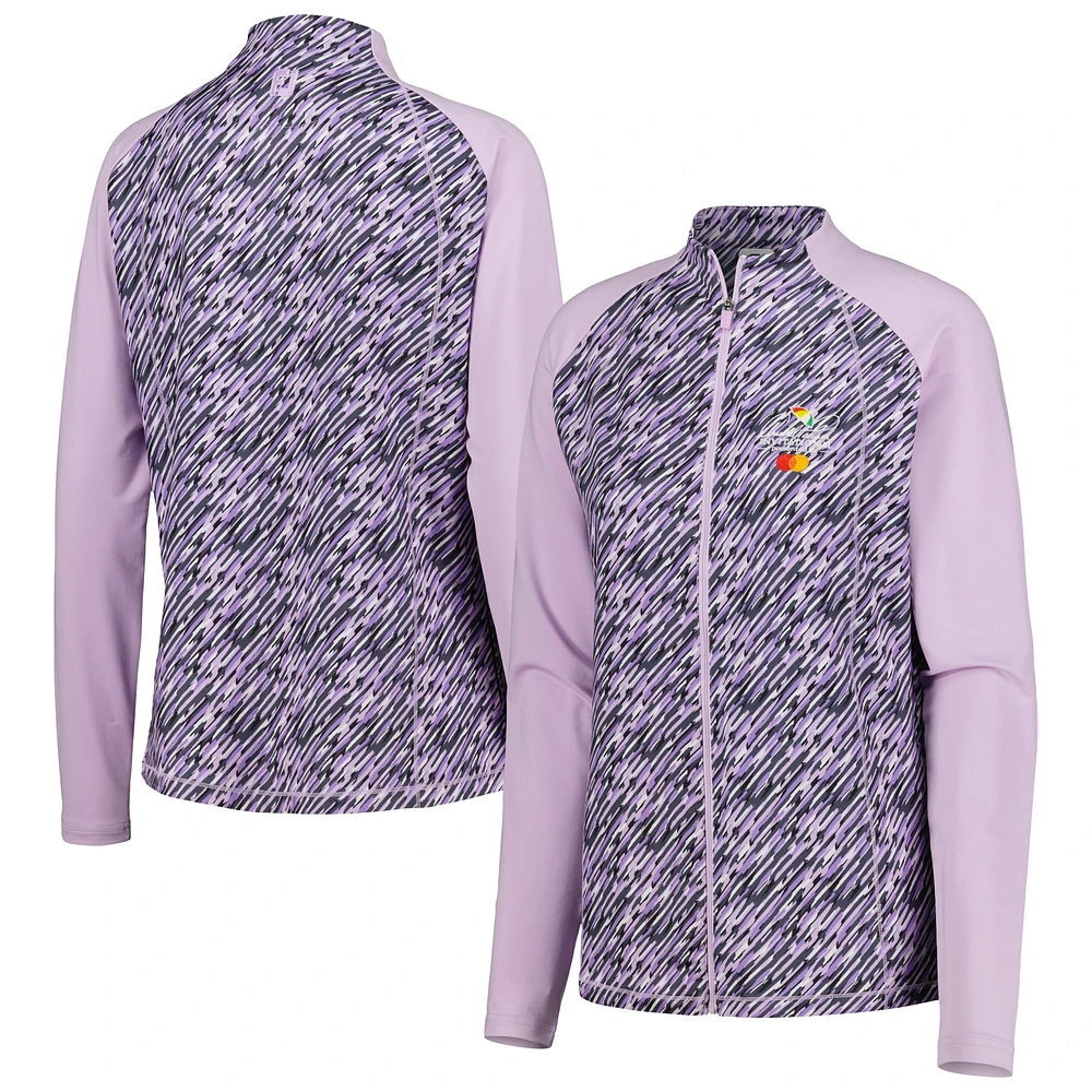 Women's FootJoy Purple Arnold Palmer Invitational Midlayer Raglan Full-Zip Jacket