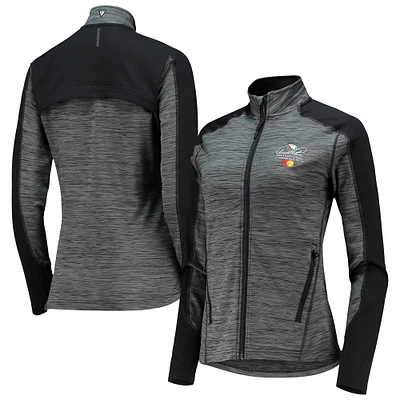 Women's Levelwear Arnold Palmer Invitational Aura Space-Dye Raglan Full-Zip Top