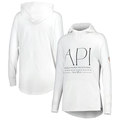 Pull à capuche blanc Levelwear Arnold Palmer Vivid pour femme