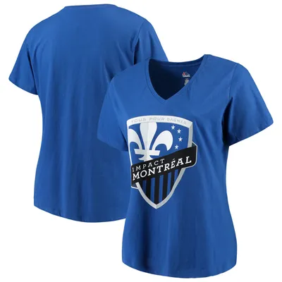 Montreal Impact Majestic Women's Plus Primary V-Neck T-Shirt - Royal