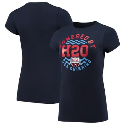 USA Swimming Women's Powered by H20 T-Shirt - Navy