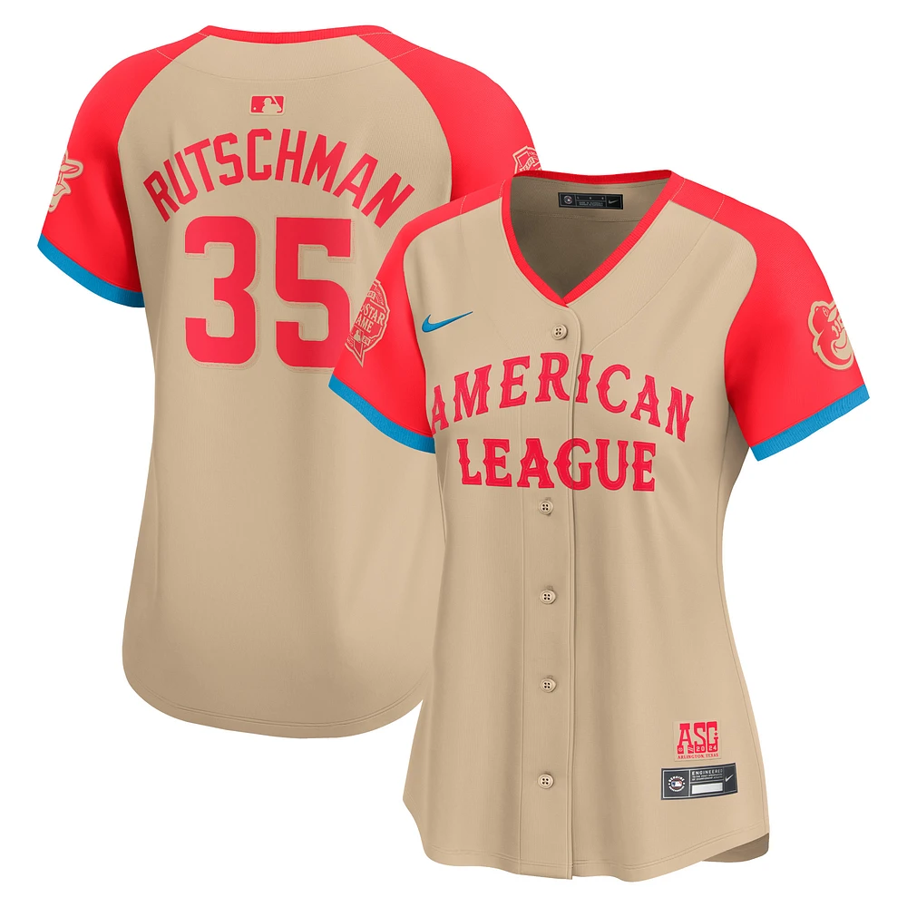 Maillot de joueur Nike Adley Rutschman crème pour femme la Ligue américaine 2024 MLB All-Star Game Limited