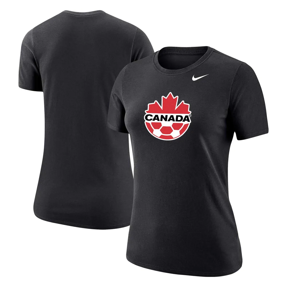 T-shirt de performance avec logo l'équipe nationale Nike Canada pour femme, noir