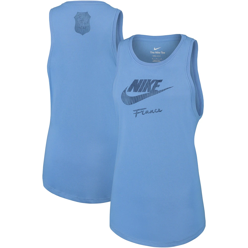 Women's Nike Blue France National Team Futura Tank Top