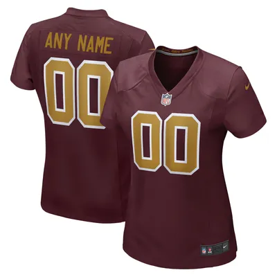 Women's Nike Burgundy Washington Football Team Alternate Custom Jersey