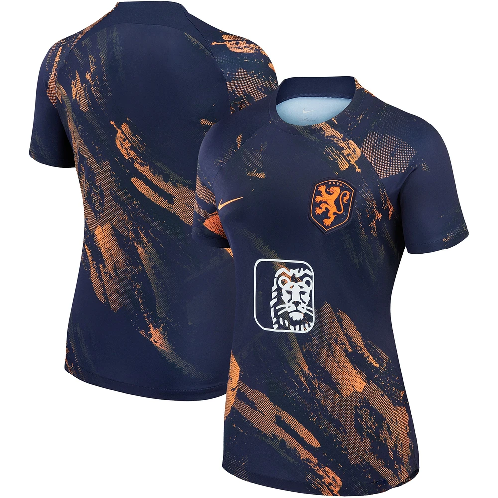 Women's Nike Navy Netherlands National Team 2023 Pre-Match Top