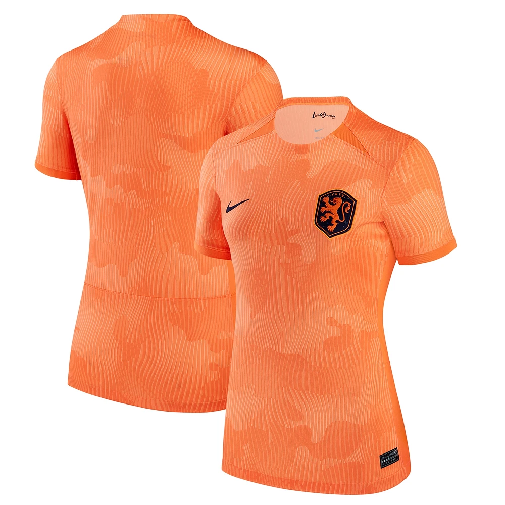 Maillot Nike Orange Pays-Bas Équipe nationale féminine 2023 Domicile Stadium Replica pour femme