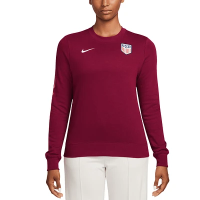 Women's Nike Red USMNT Club Fleece Pullover Sweatshirt