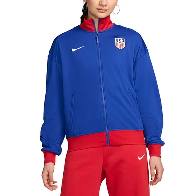 Veste entièrement zippée Nike Royal USMNT 2024 Academy Pro Anthem pour femme