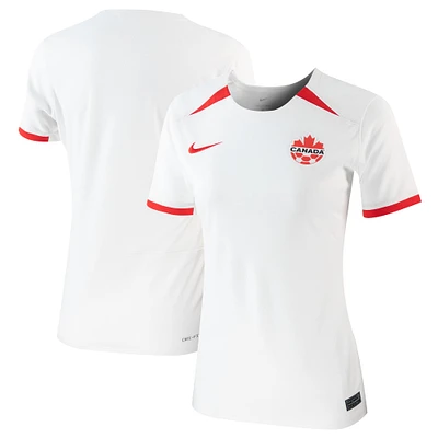 Réplique du maillot extérieur de l'équipe nationale féminine Canada 2023 Nike pour femme, blanc