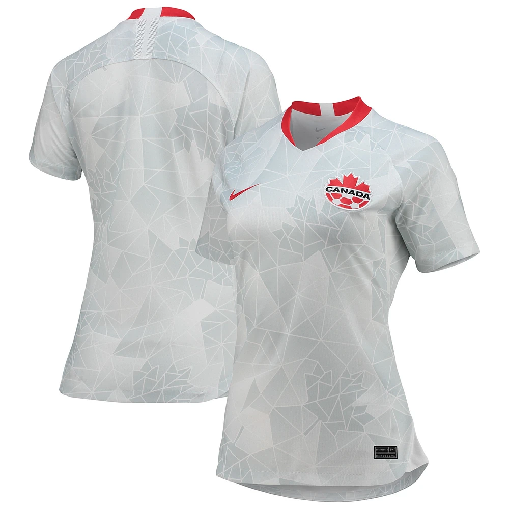 Réplique du maillot extérieur de l'équipe nationale féminine Canada Nike pour femme, blanc