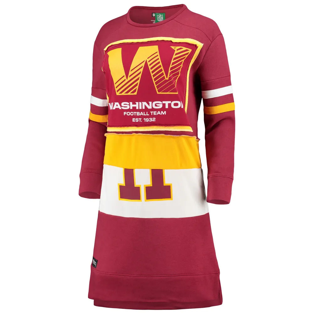 Women's Refried Apparel Burgundy Washington Football Team Sustainable  Sweatshirt Dress