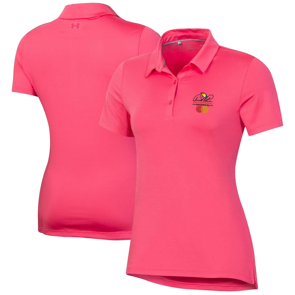 Women's Under Armour  Pink Arnold Palmer Invitational T2 Green Polo