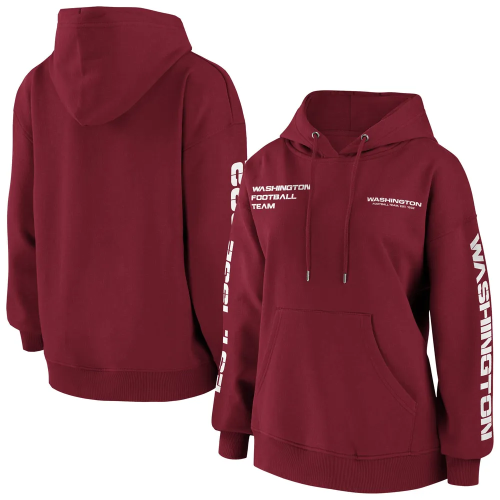 Women's Wear by Erin Andrews Burgundy/White Washington Commanders Color-Block Full-Zip Hoodie Size: Large