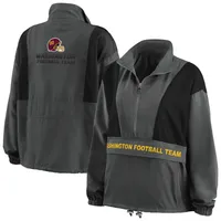 Denver Broncos WEAR by Erin Andrews Women's Popover Packable Half-Zip Jacket  - Charcoal