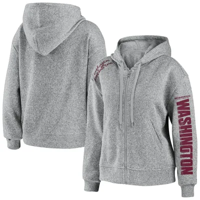 Lids Washington Commanders WEAR by Erin Andrews Women's Cropped Sponge  Fleece Pullover Hoodie - Black