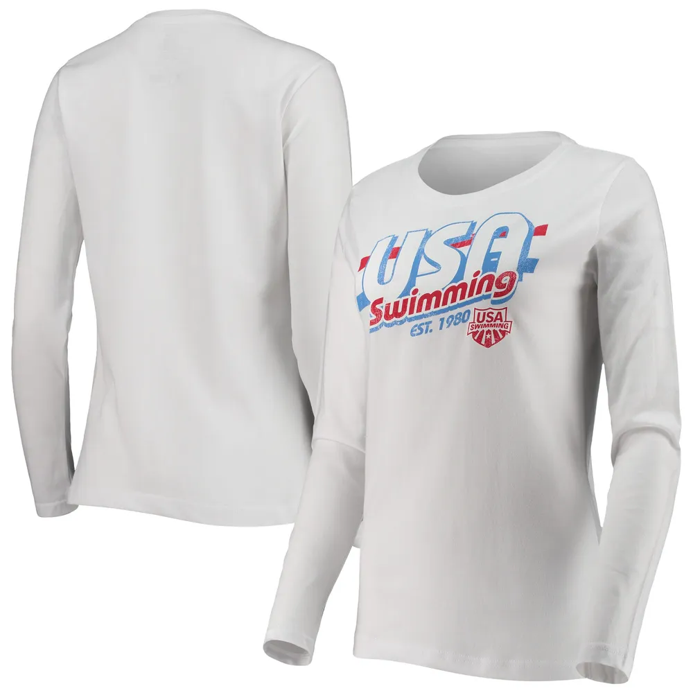 Women's White USA Swimming Streamline T-Shirt