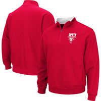 Men's Colosseum Red Worcester Polytechnic Institute Engineers Tortugas Quarter-Zip Sweatshirt