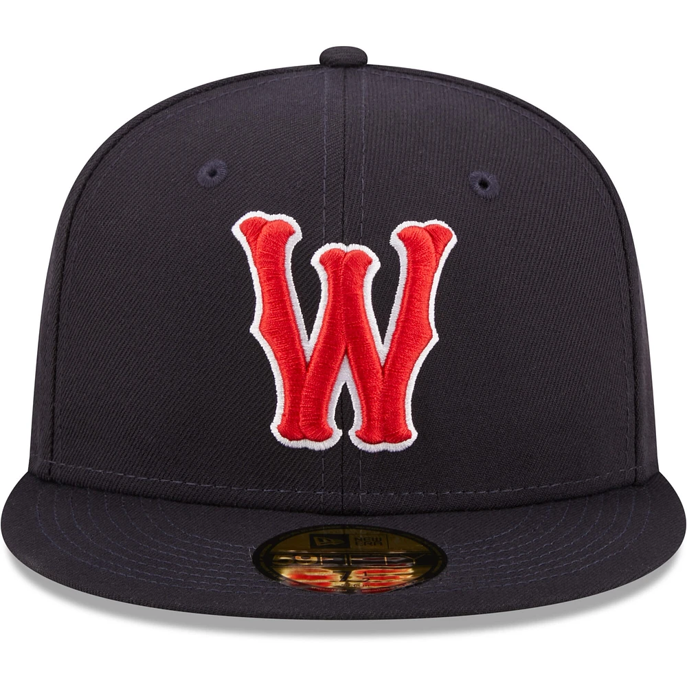 Casquette ajustée New Era Worcester Red Sox Authentic Collection 59FIFTY pour homme