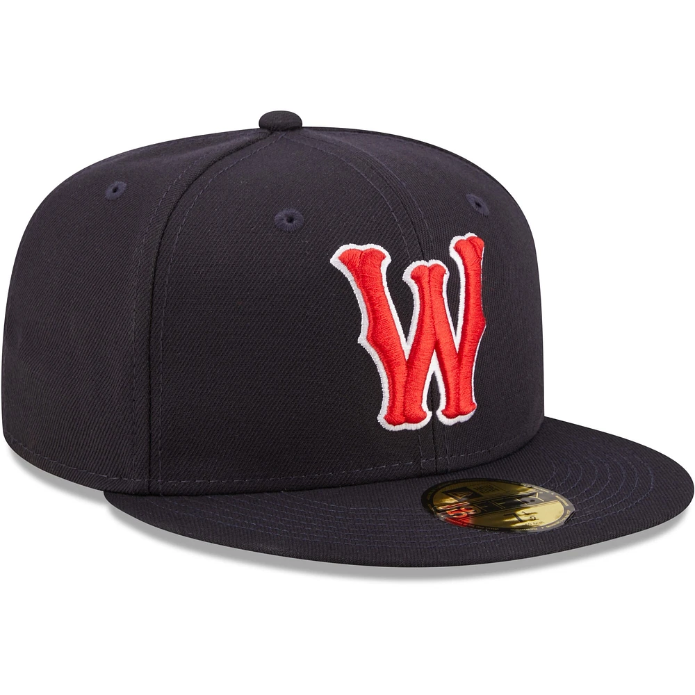 Casquette ajustée New Era Worcester Red Sox Authentic Collection 59FIFTY pour homme