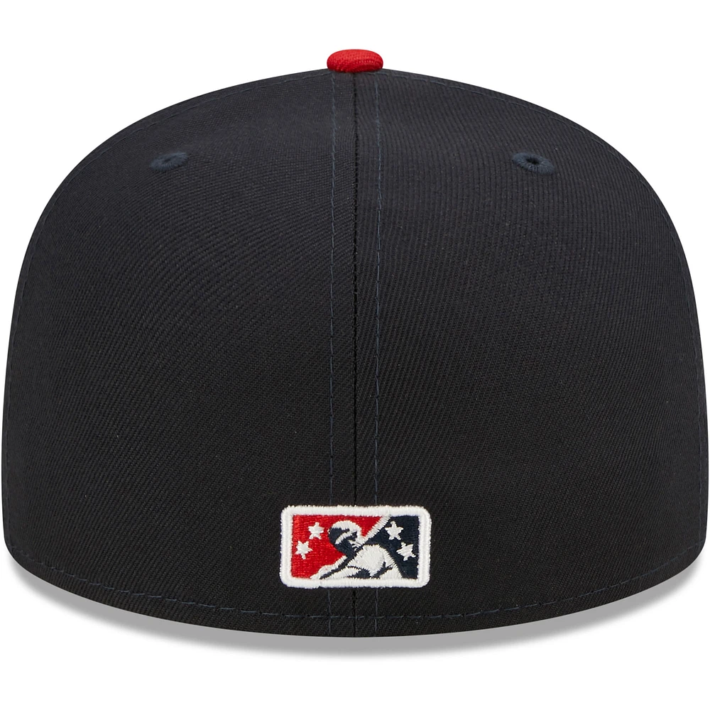 Casquette ajustée New Era Worcester Red Sox Authentic Collection Team Alternate 59FIFTY pour homme, bleu marine