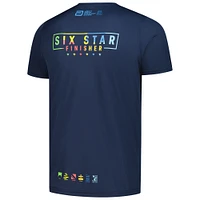 T-shirt bleu marine pour homme Abbott World Marathon Majors Six Star