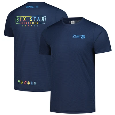 T-shirt bleu marine pour homme Abbott World Marathon Majors Six Star