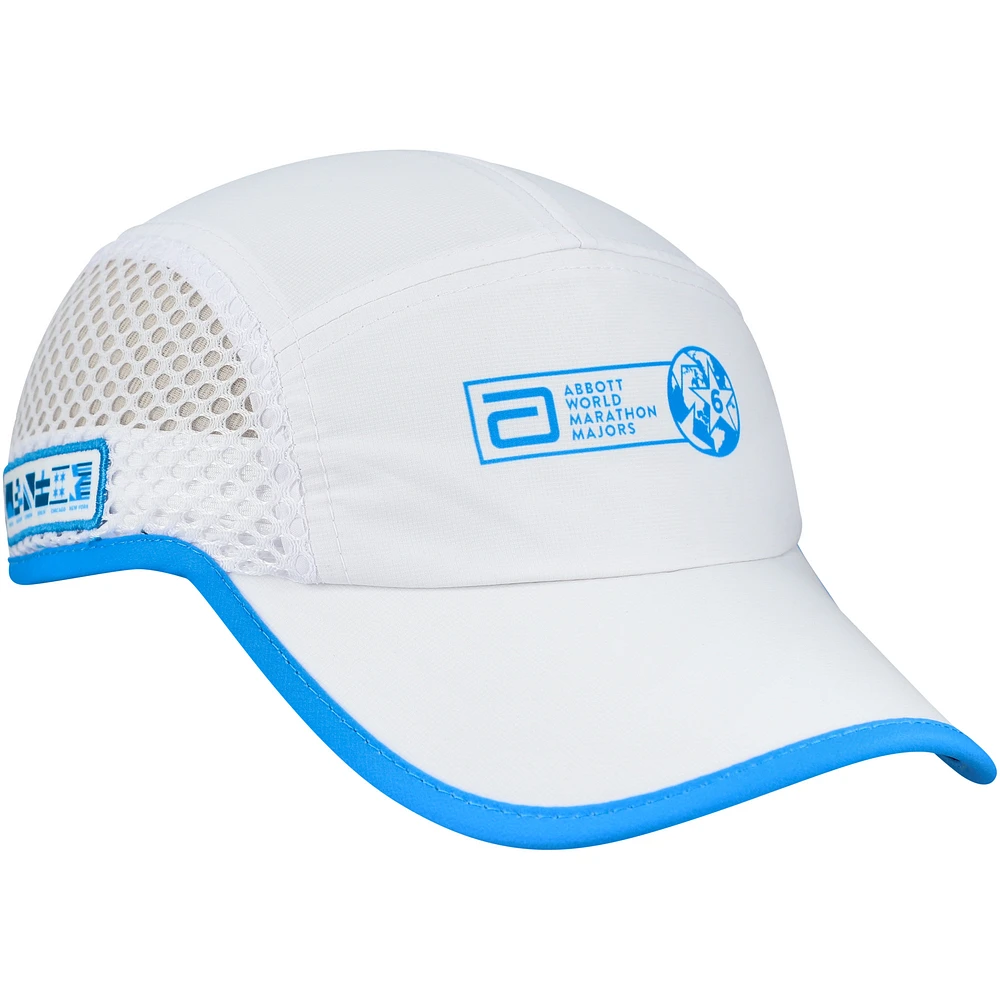 Casquette de course unisexe en maille ajustable blanche BOCO Gear World Marathon Majors