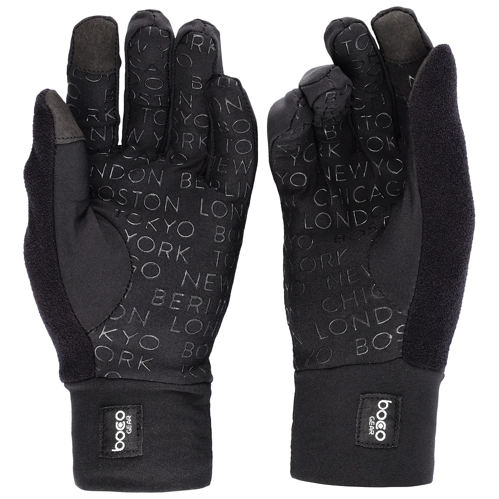 Unisex Black Abbott World Marathon Majors Technical Gloves