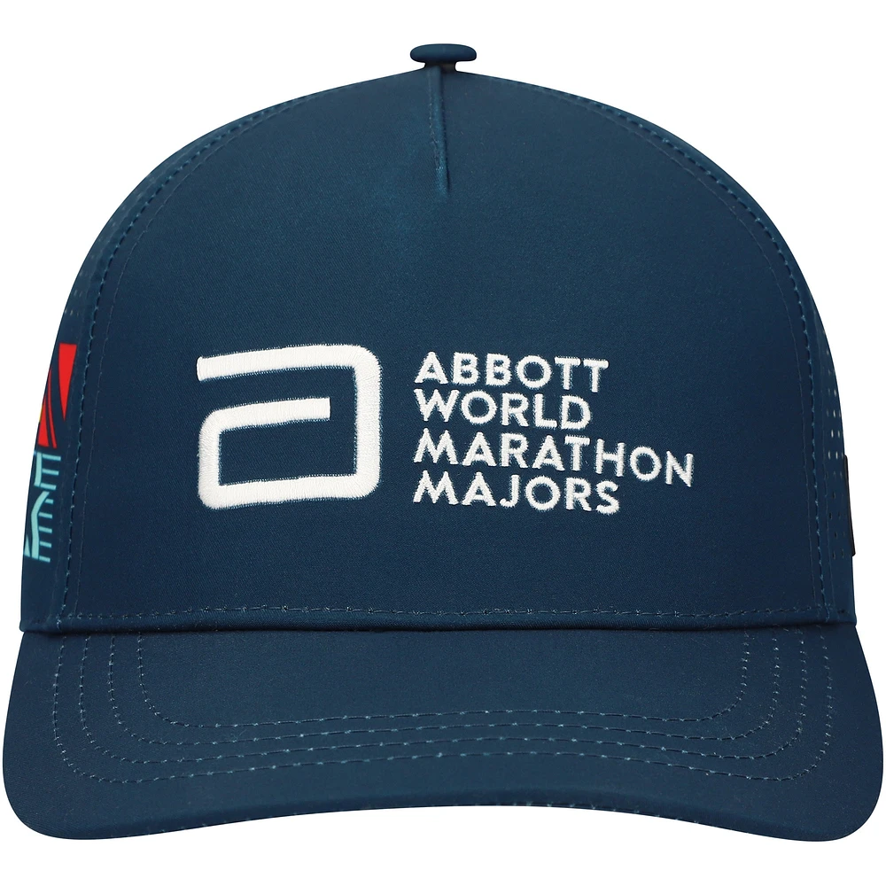 Casquette réglable unisexe Navy World Marathon Majors Running Trucker