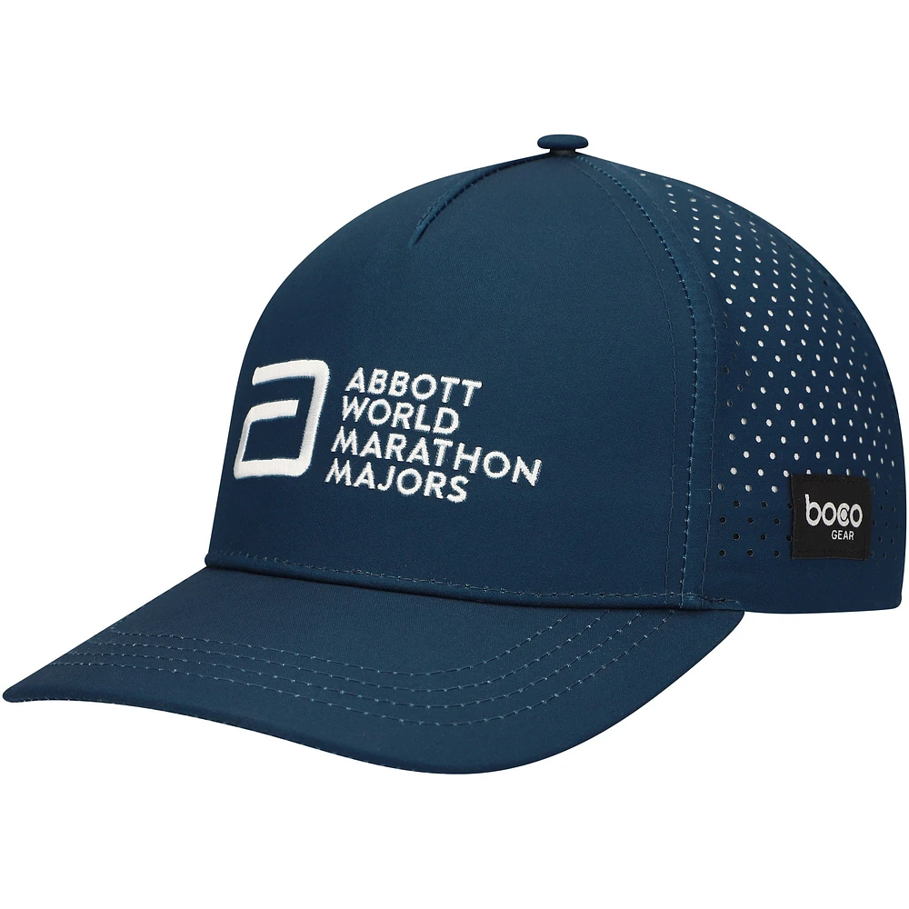 Casquette réglable unisexe Navy World Marathon Majors Running Trucker