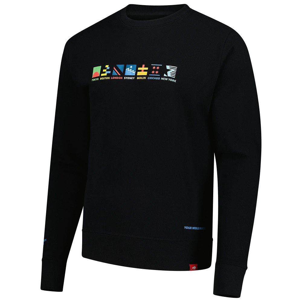 Unisex Sportiqe Black Abbott World Marathon Majors Biltmore French Terry Crewneck Sweatshirt