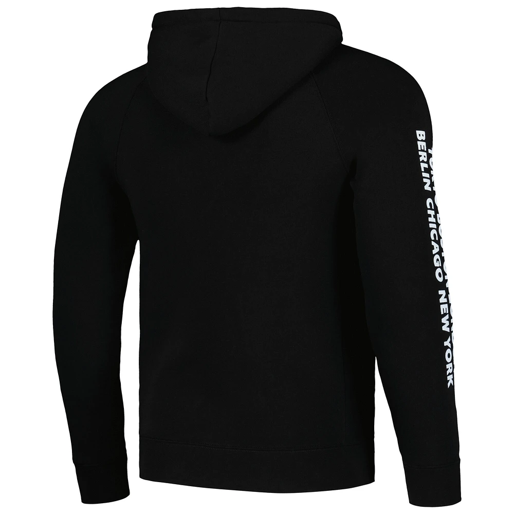 Unisex Sportiqe Black Abbott World Marathon Majors Heywood Raglan Full-Zip Hoodie