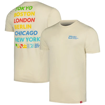 T-shirt unisexe Sportiqe crème Abbott World Marathon Majors Tri-Blend